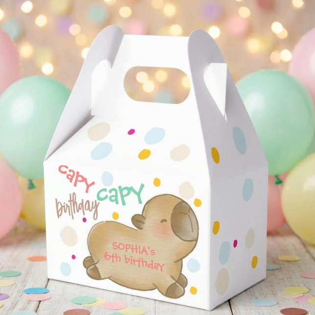 Capy capybara birthday favour box (Creator Uploaded)