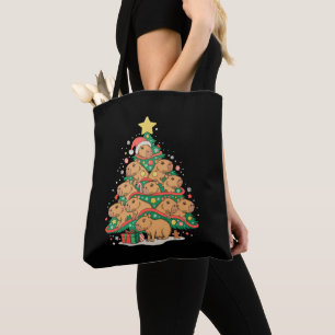 Capy Christmas Capybara Xmas Tree Holiday Season Tote Bag
