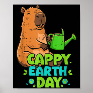 Capy Earth Day Capybara Earth Day Cute Rodent Wome Poster