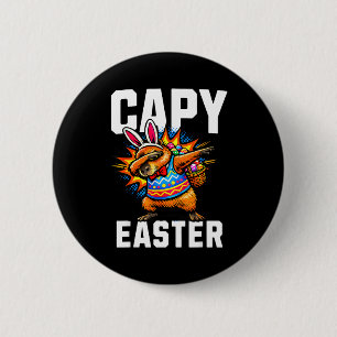 Capy Easter Capybara Funny Dabbing 6 Cm Round Badge
