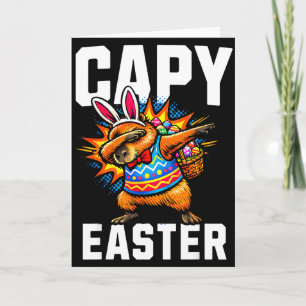 Capy Easter Capybara Funny Dabbing  Card