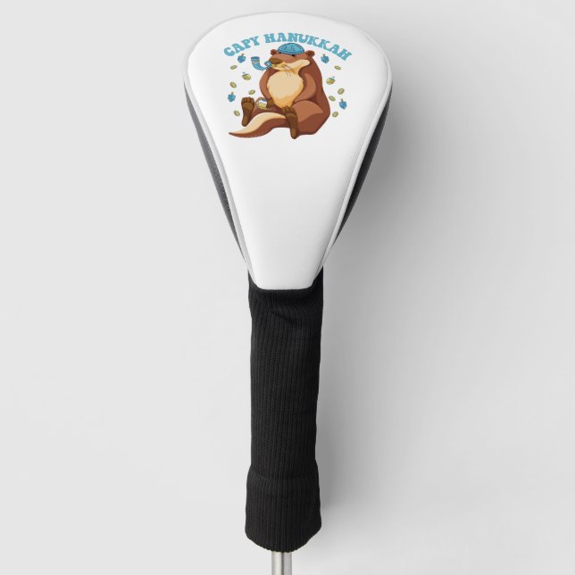 Capy Hanukkah Funny Jewish Capybara Hanukkah Gift Golf Head Cover (Front)