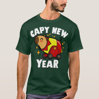 Capy New Year Cute Kawaii Capybara New Year 2024 t T-Shirt
