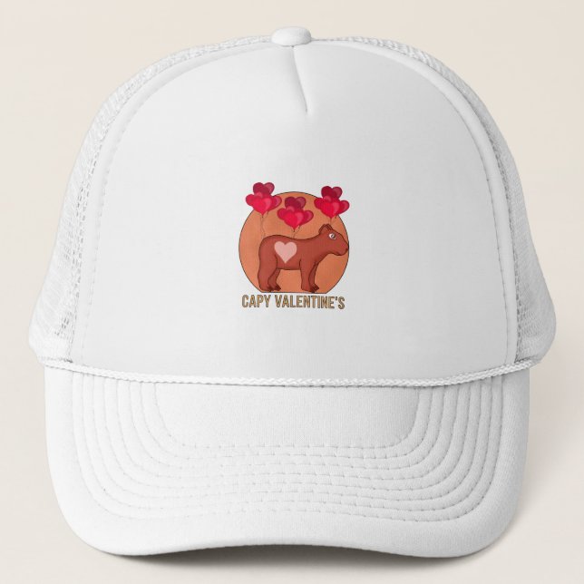 Capy Valentine's Trucker Hat (Front)