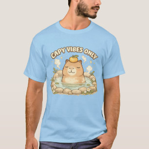 Capy Vibes Only Cute Kawaii Capybara T-Shirt