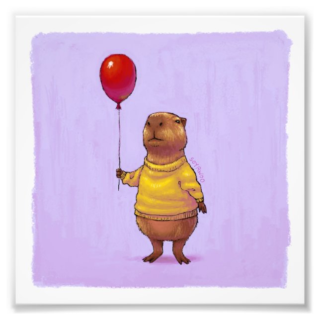 Capyballoon Photo Print (Front)