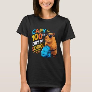 Capybara 100th Day Of School T-Shirt