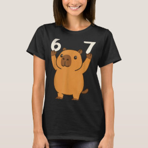 Capybara 67 Meme Six Seven Funny  T-Shirt