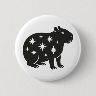 Capybara 6 Cm Round Badge