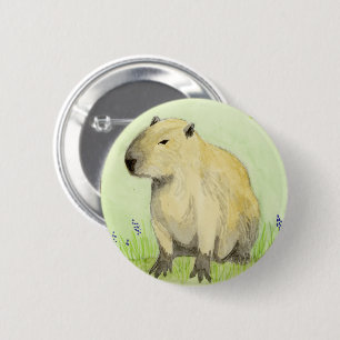 Capybara 6 Cm Round Badge