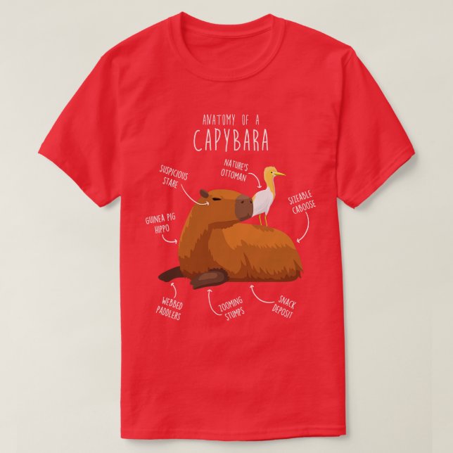 Capybara Anatomy 2 T-Shirt (Design Front)