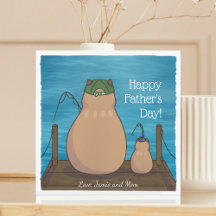Capybara and Son Personalised Father's Day Card
