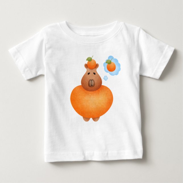 Capybara and the most funny orange baby T-Shirt (Front)