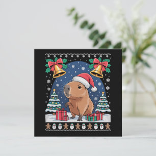 Capybara Animal Lover Xmas Gift Ugly Capybara Invitation