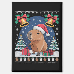 Capybara Animal Lover Xmas Gift Ugly Capybara  Magnet