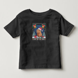 Capybara Animal Lover Xmas Gift Ugly Capybara Toddler T-Shirt
