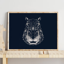 Capybara | Animal Wall Print for Jungle Room
