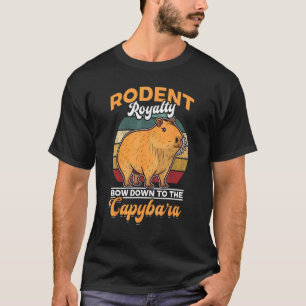 Capybara Animals Pet Rodent royalty bow down to th T-Shirt
