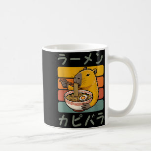 Capybara Anime Graphic Ramen Kawaii Japanese Vinta Coffee Mug