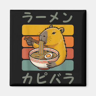 Capybara Anime Graphic Ramen Kawaii Japanese Vinta Magnet