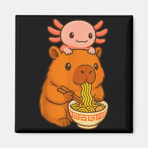 Capybara Anime Ramen Axolotl Funny Graphic Kawaii Magnet