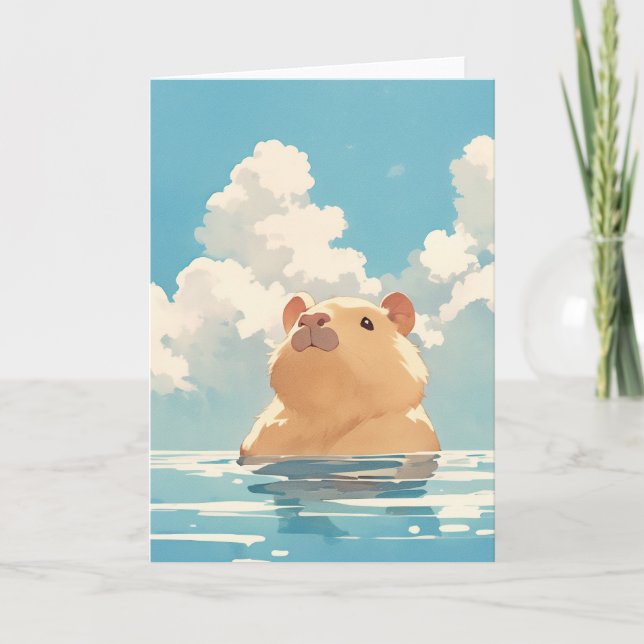 Capybara Aquatic Oasis Card (Front)