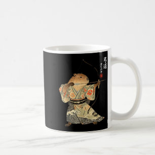 Capybara Archery Samurai Kyudo Japanese Animal Art Coffee Mug