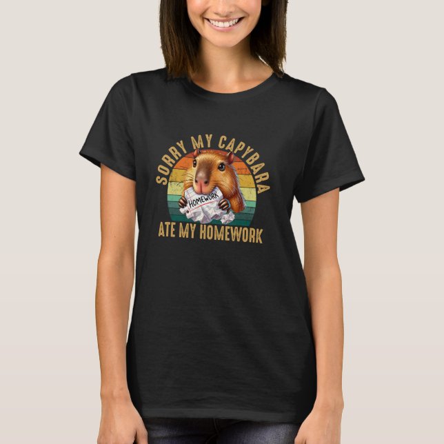 Capybara ate my homework, capybara T-Shirt (Front)