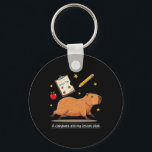 Capybara Ate My Lesson Plan Teacher Student Back T Key Ring<br><div class="desc">Capybara Ate My Lesson Plan Teacher Student Back To School</div>