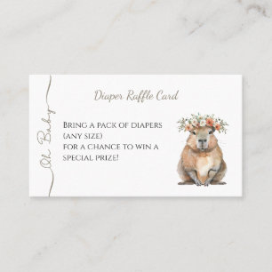 Capybara Baby Shower • Diaper Raffle Card