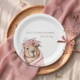 Capybara Baby Shower • Wildflower Paper Plate