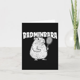 Capybara Badminton Shuttle - Player Racket Badminb Card