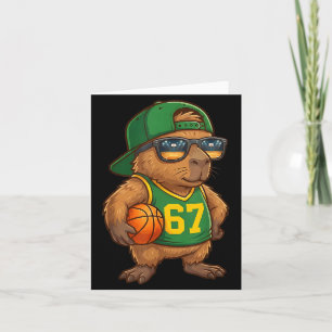 Capybara Basketball 67 Gen Alpha Slang Srts Men Bo Card