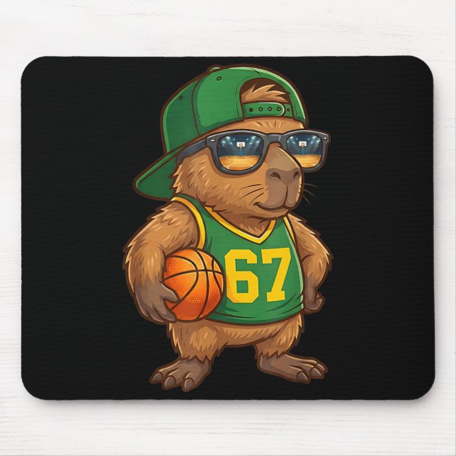 Capybara Basketball 67 Gen Alpha Slang Srts Men Bo Mouse Pad (Front)