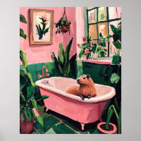 Capybara Bath – Capybara Cute Bathroom Decor