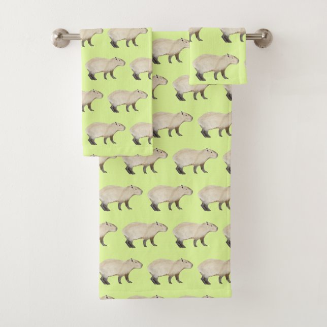 Capybara Bath Towel Set (Insitu)