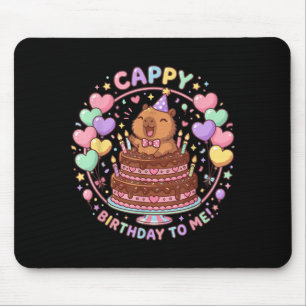 Capybara Birthday for Kids Cappy Birthday to Me Mouse Pad