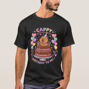 Capybara Birthday for Kids Cappy Birthday to Me T-Shirt