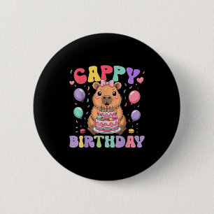 Capybara Birthday Girls Funny Birthday Kids Boys G 6 Cm Round Badge