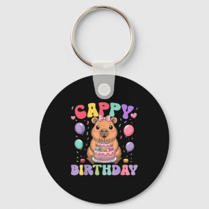 Capybara Birthday Girls Funny Birthday Kids Boys G Key Ring
