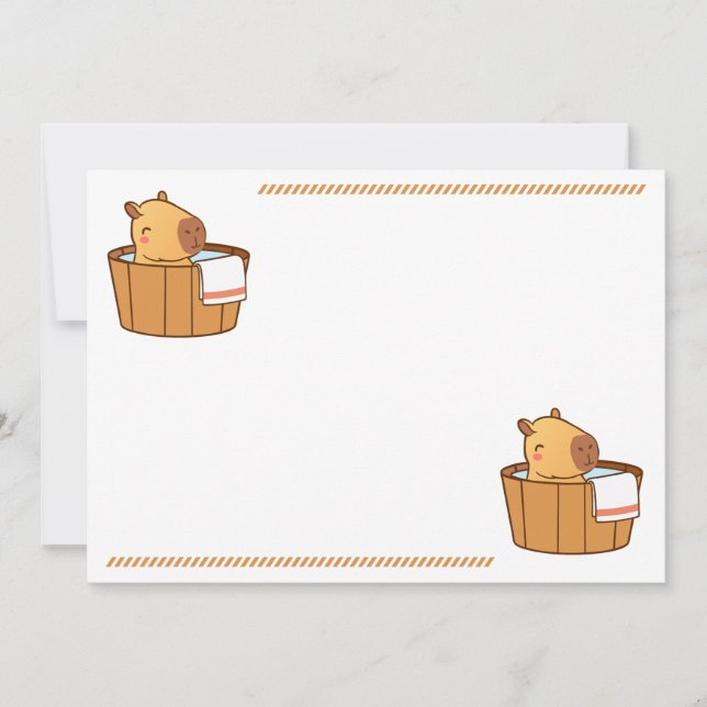 Capybara Birthday Party Invitation | Cute Animal  (Front)