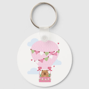 Capybara Birthday Party Kids Watch Key Ring