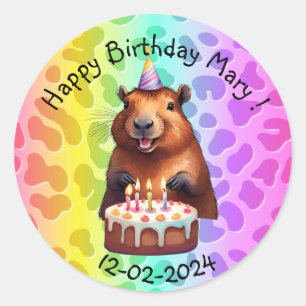 CAPYBARA  BIRTHDAY STICKERS