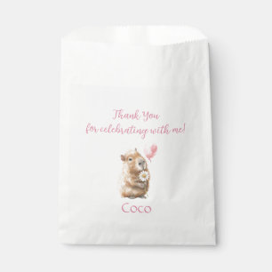 Capybara Birthday Thank You Favour Bag