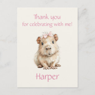 Capybara Birthday Thank You Postcard