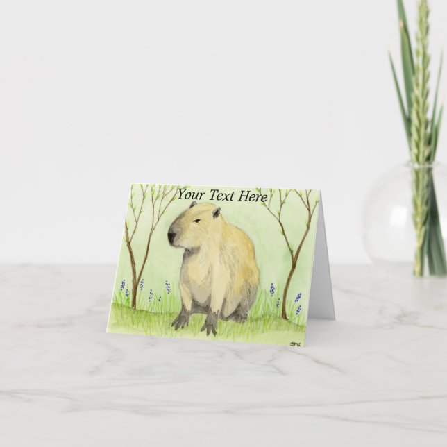 Capybara Blues Thank You Card (Front)