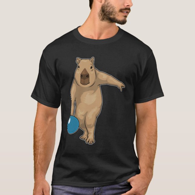 Capybara Bowling Bowling ball T-Shirt (Front)
