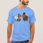 Capybara Bride & Groom Cute Wedding illustration T-Shirt<br><div class="desc">Capybara Bride & Groom Cute Wedding illustration</div>