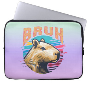 Capybara Bruh Funny Bruh Capybara Lovers Men Kids Laptop Sleeve