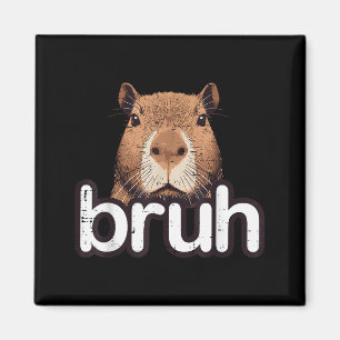 Capybara Bruh Funny Capy Meme Rodent Men Boys Kids Magnet